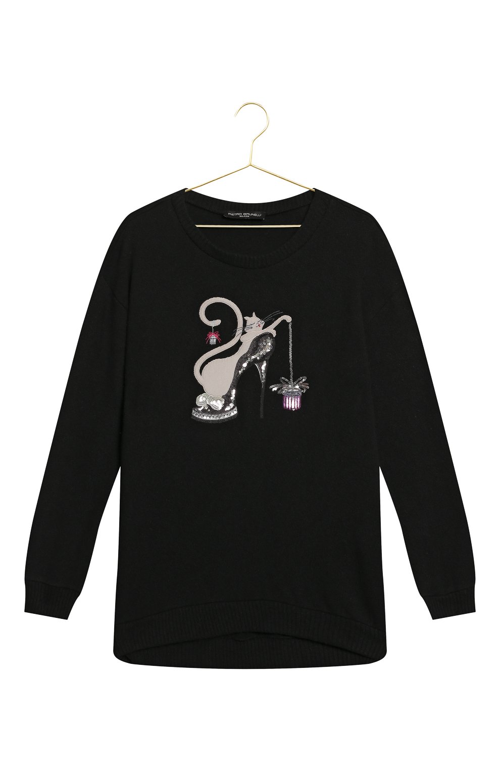Пуловер из вискозы и кашемира | Pietro Brunelli | Чёрный - 1