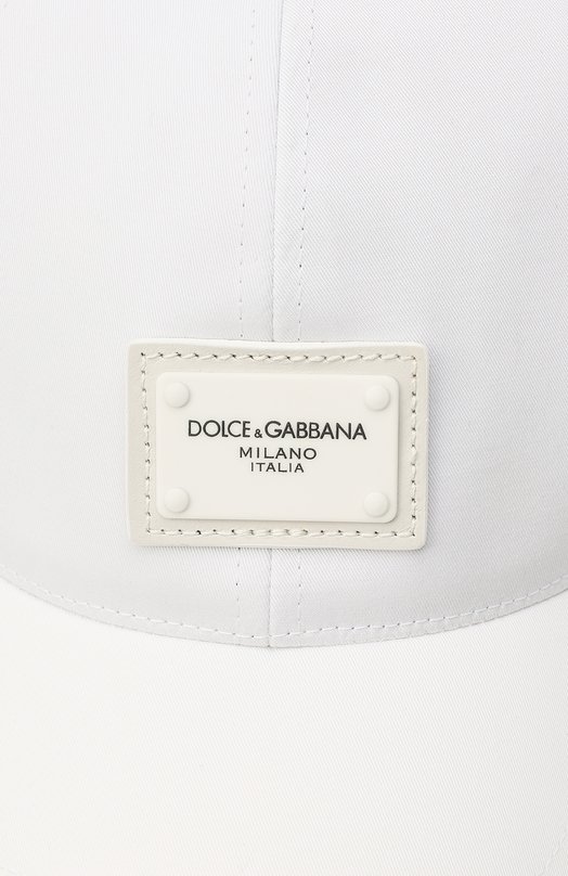 Хлопковая бейсболка | Dolce & Gabbana | Белый - 3