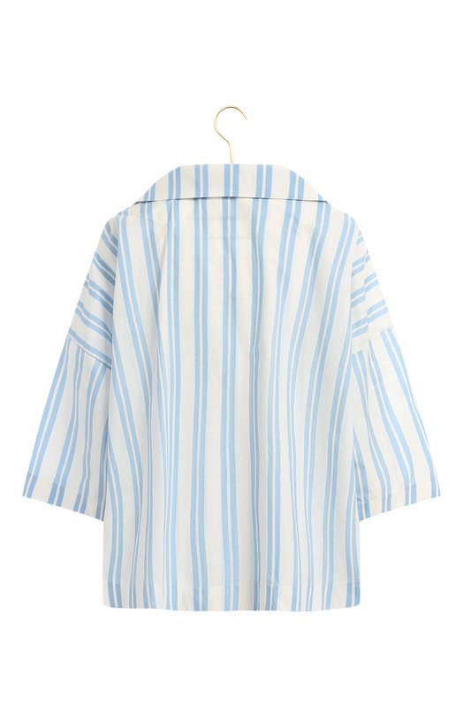 Хлопковая рубашка | Balenciaga | Голубой - 2