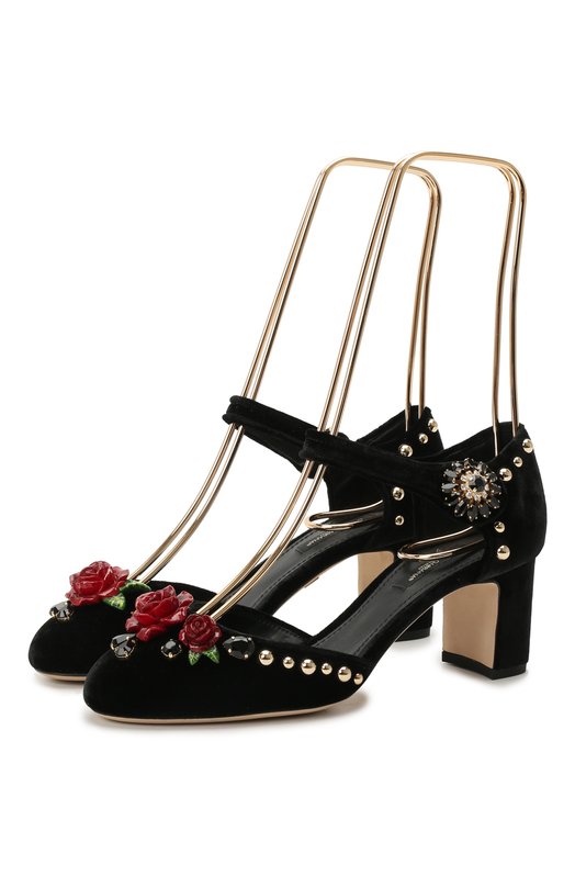 Текстильные туфли Vally | Dolce & Gabbana | Чёрный - 1