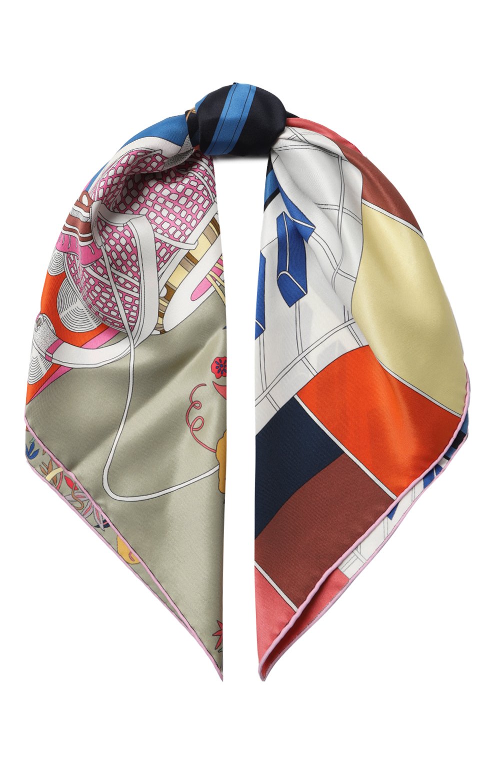 Шелковый платок En Studio | Hermes | Разноцветный - 1