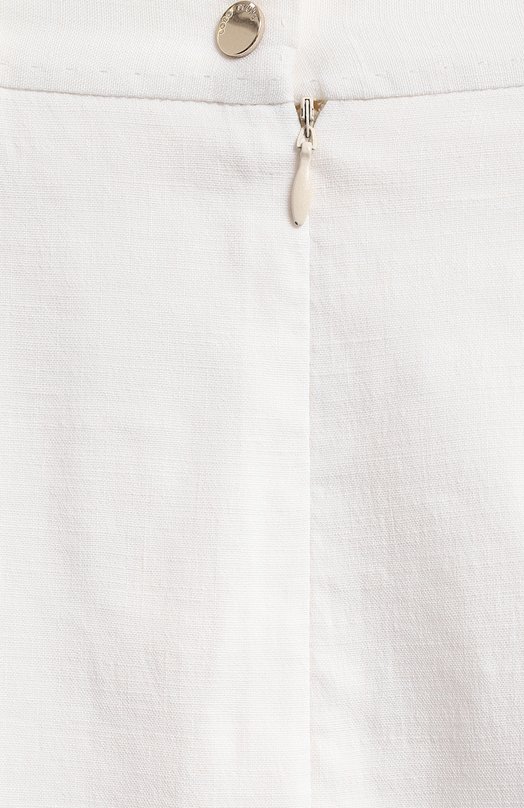 Льняная юбка | Loro Piana | Белый - 3