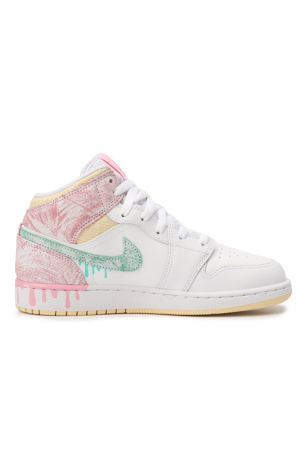 Кеды Jordan 1 Mid Paint Drip Nike, цвет Белый купить на ресейл