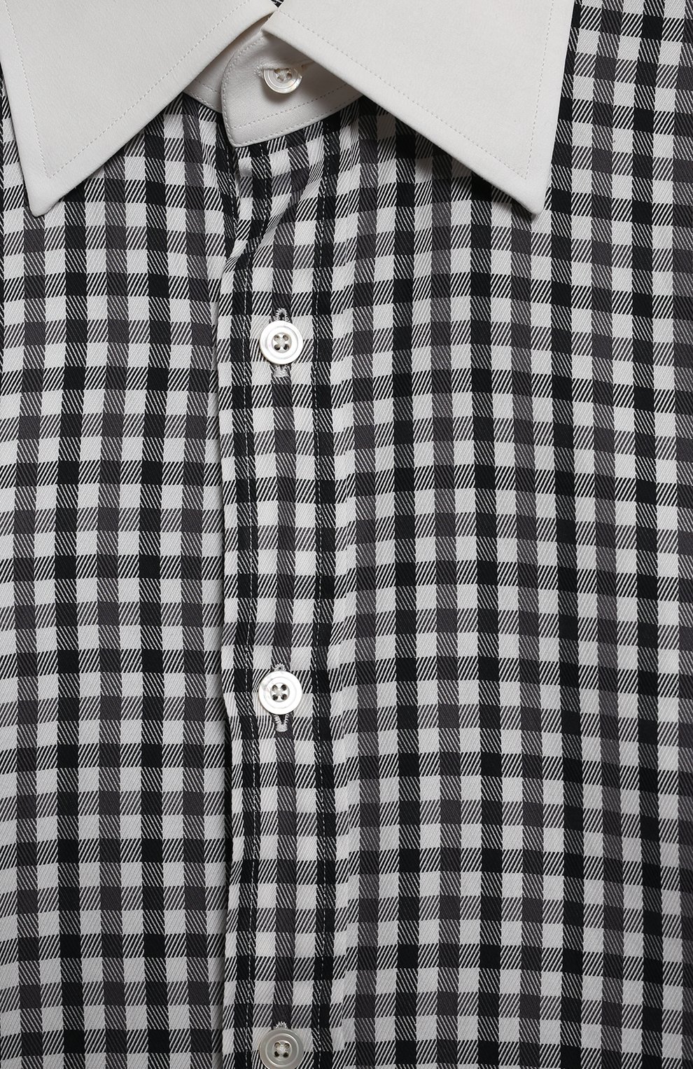 Хлопковая рубашка | Tom Ford | Чёрно-белый - 3