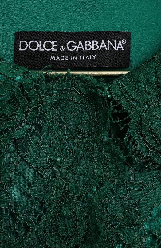 Жакет из хлопка и вискозы | Dolce & Gabbana | Зелёный - 3