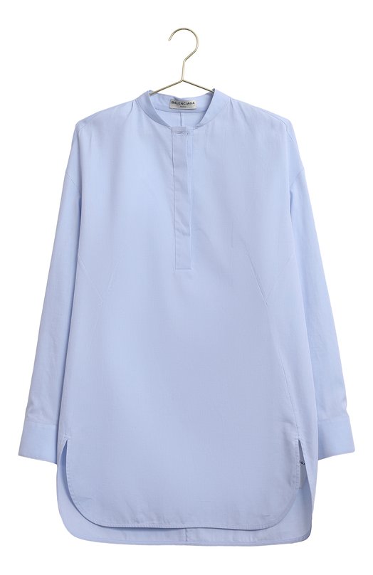 Хлопковая рубашка | Balenciaga | Голубой - 1