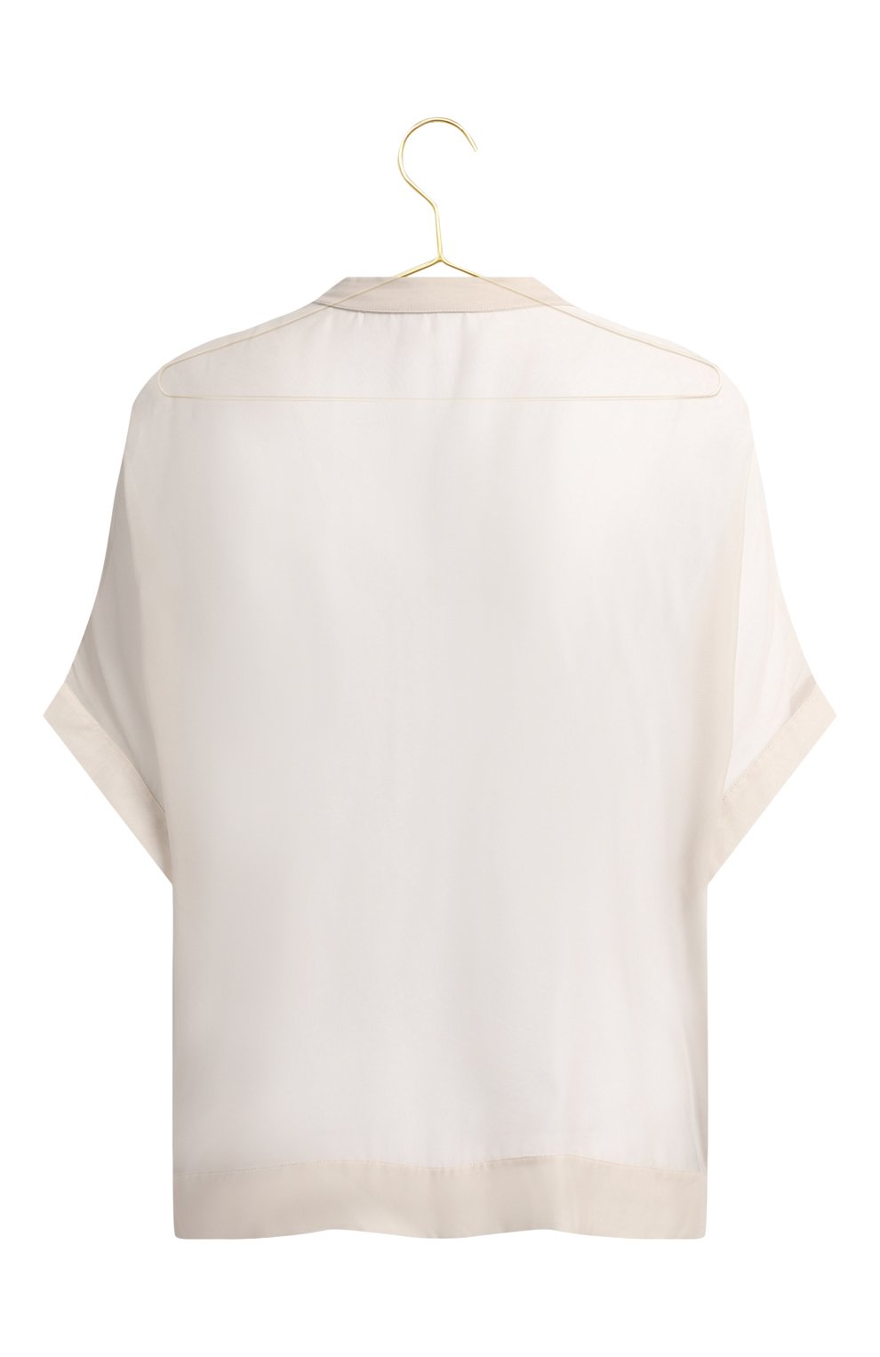 Шелковая блузка | Brunello Cucinelli | Кремовый - 2