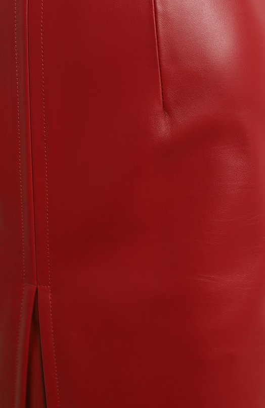 Кожаная юбка | Burberry | Красный - 3
