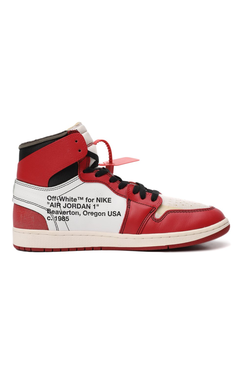 Кеды Off-White x Nike Air Jordan 1 Retro High Chicago | Nike | Красный - 5