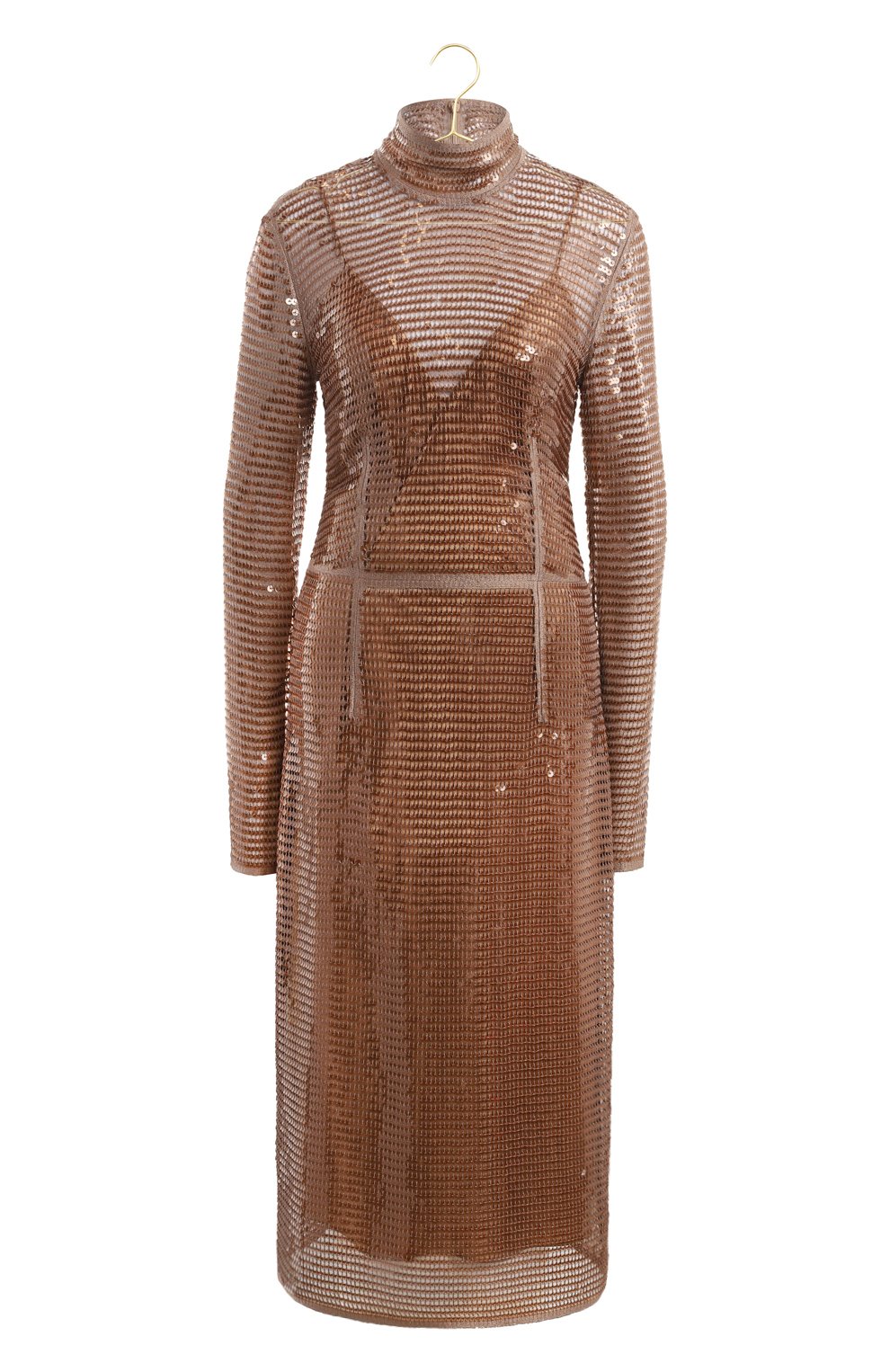 Платье с отделкой пайетками | Burberry | Коричневый - 1