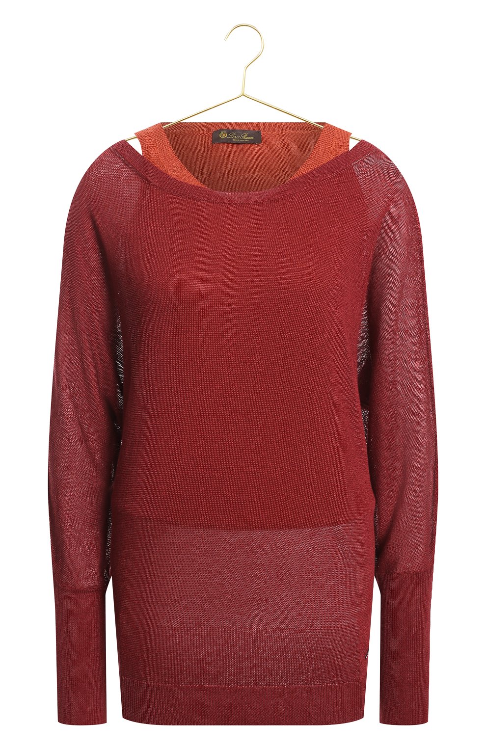 Пуловер изо льна и шелка | Loro Piana | Бордовый - 1