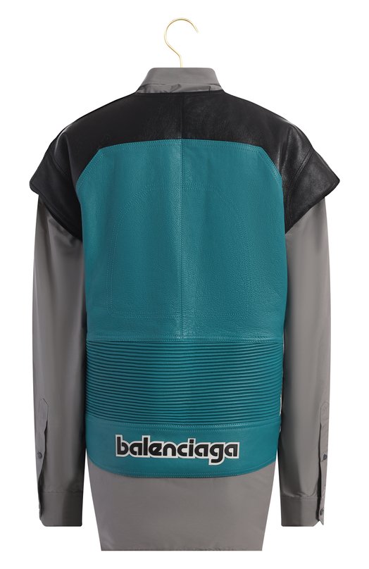 Хлопковая рубашка | Balenciaga | Серый - 2