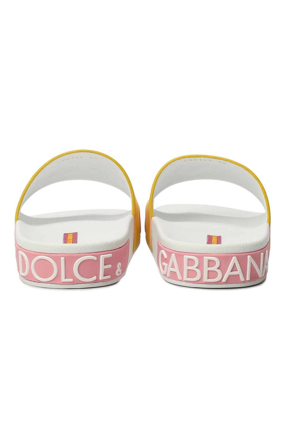 Резиновые шлепанцы Saint Barth | Dolce & Gabbana | Жёлтый - 3
