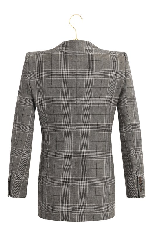 Пиджак из шерсти и льна | Gucci | Серый - 2
