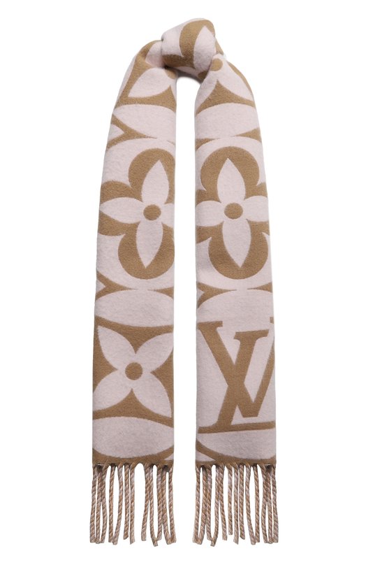 Шерстяной шарф LV Medallion | Louis Vuitton | Бежевый - 1