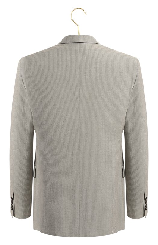 Пиджак из шерсти и хлопка | Burberry | Серый - 2