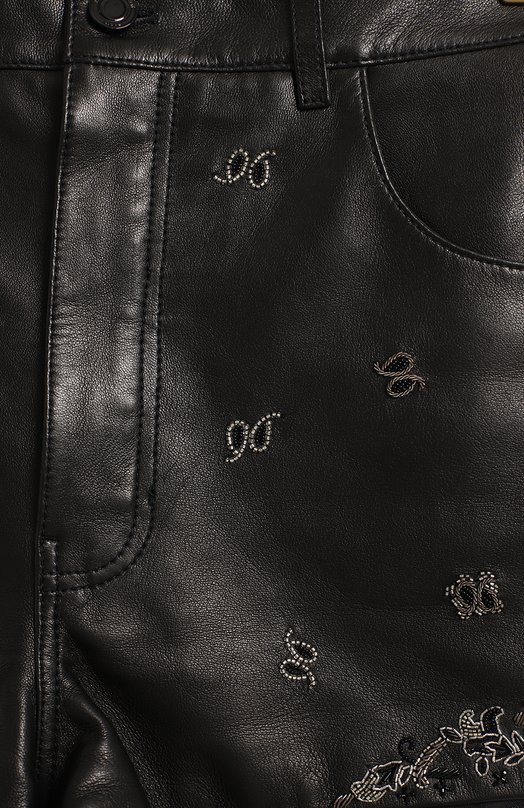 Кожаные шорты | Saint Laurent | Чёрный - 4