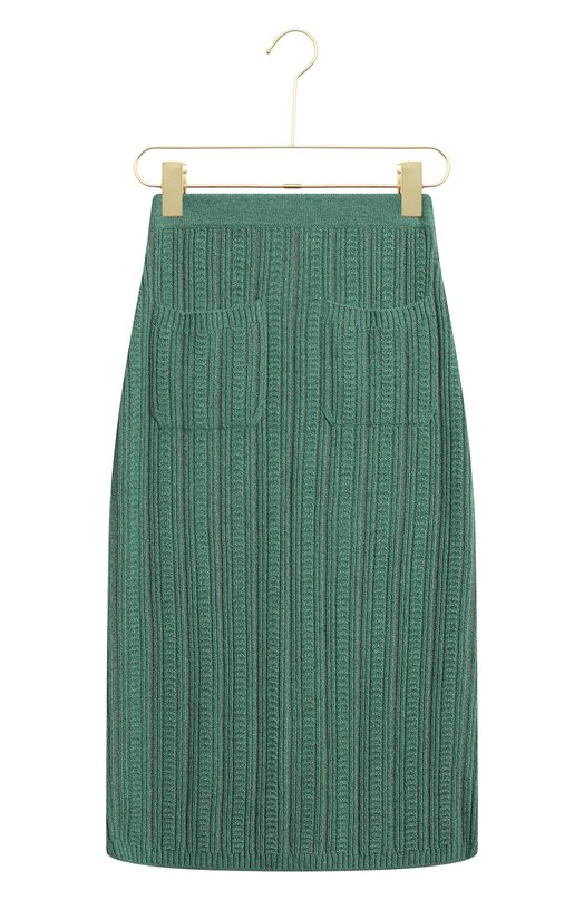 Кашемировая юбка | Chanel | Зелёный - 1