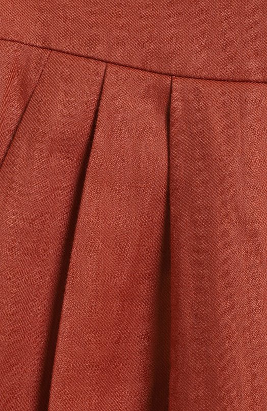 Льняные брюки | Emporio Armani | Оранжевый - 4