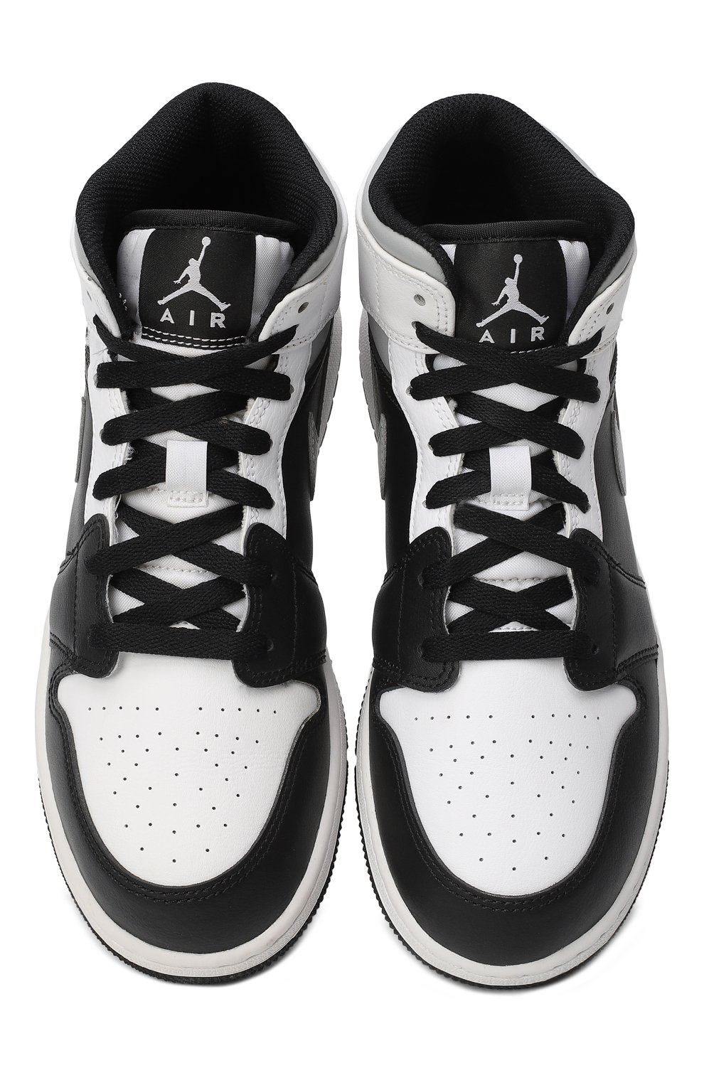Кеды Air Jordan 1 Mid GS White Shadow | Nike | Чёрно-белый - 2