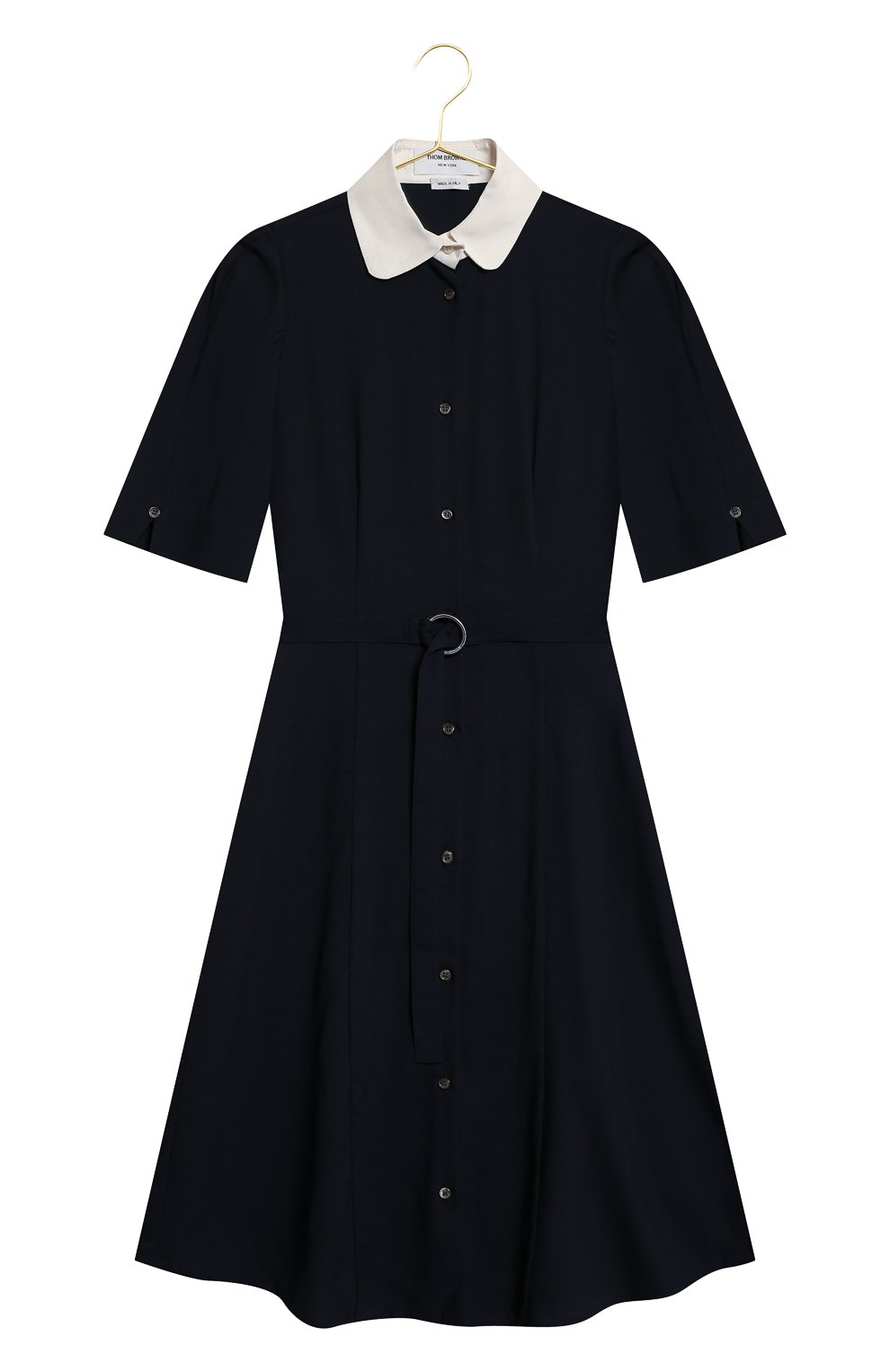 Платье из шерсти и шелка | Thom Browne | Синий - 1