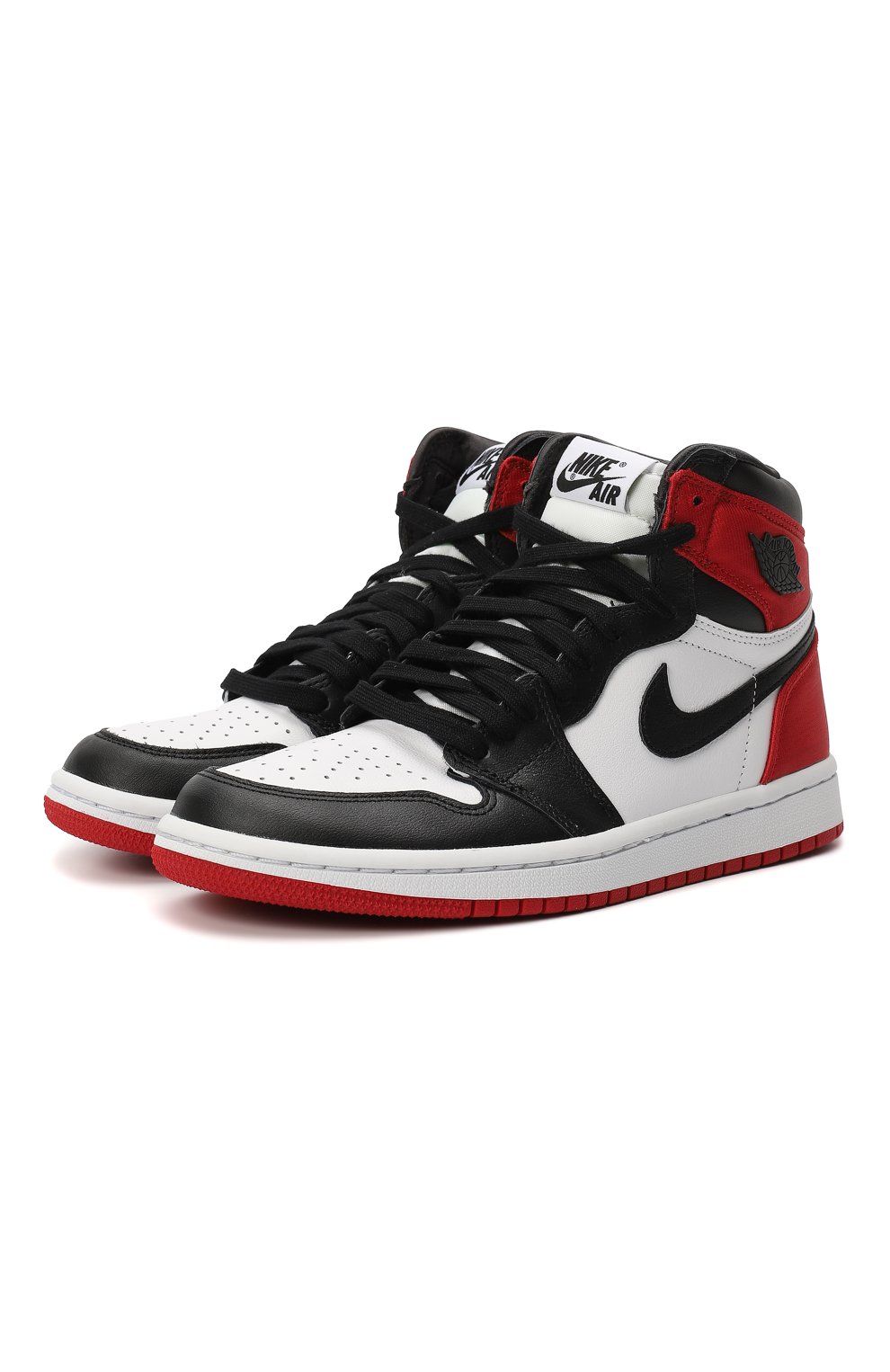 Кеды Air Jordan 1 High OG “Satin Black Toe” | Nike | Чёрно-белый - 1