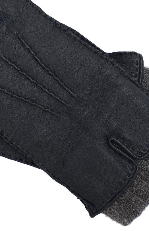 Кожаные перчатки | Loro Piana | Синий - 3