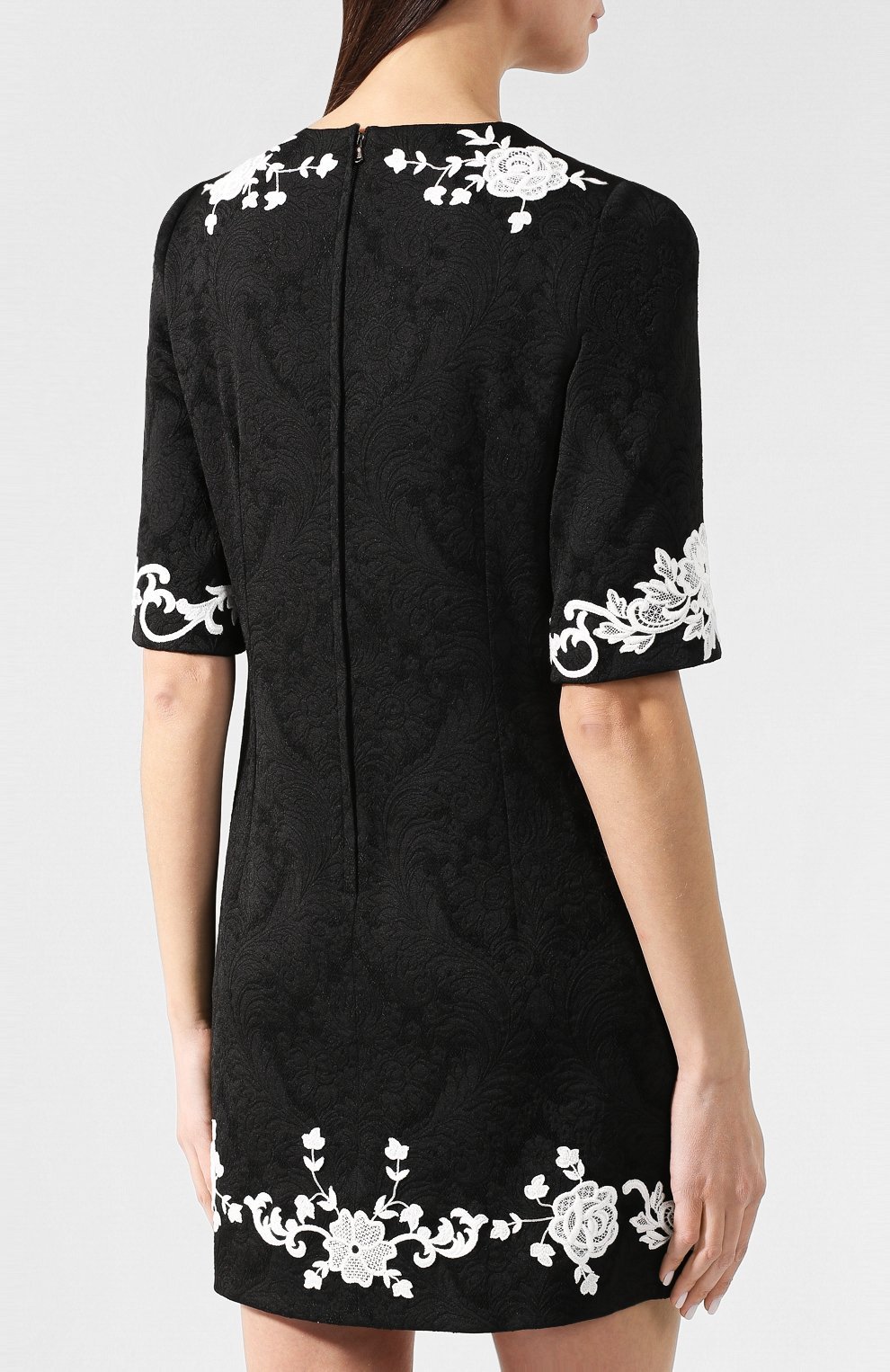 Жаккардовое платье | Dolce & Gabbana | Чёрно-белый - 6