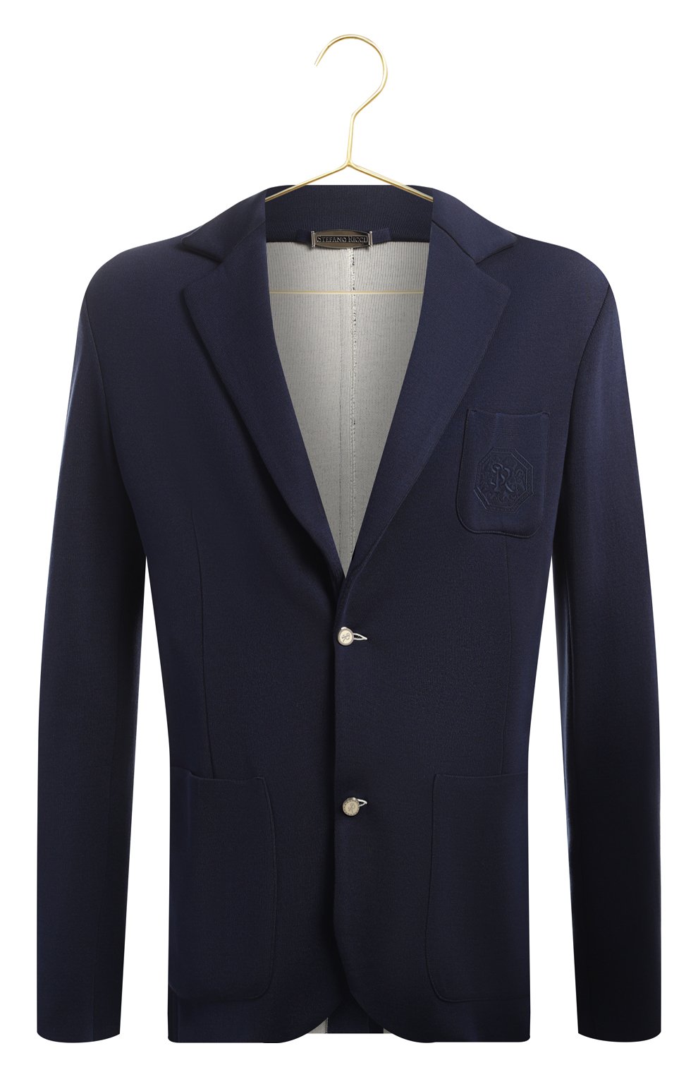Шелковый пиджак | Stefano Ricci | Синий - 1