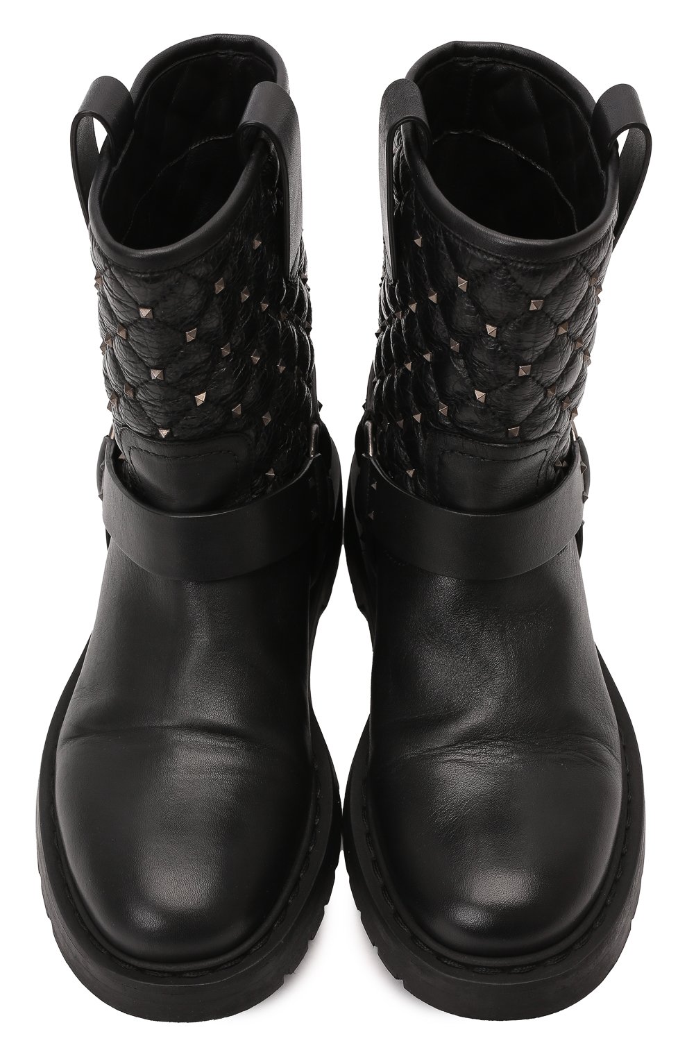 Кожаные ботинки Rockstud Spike | Valentino | Чёрный - 2