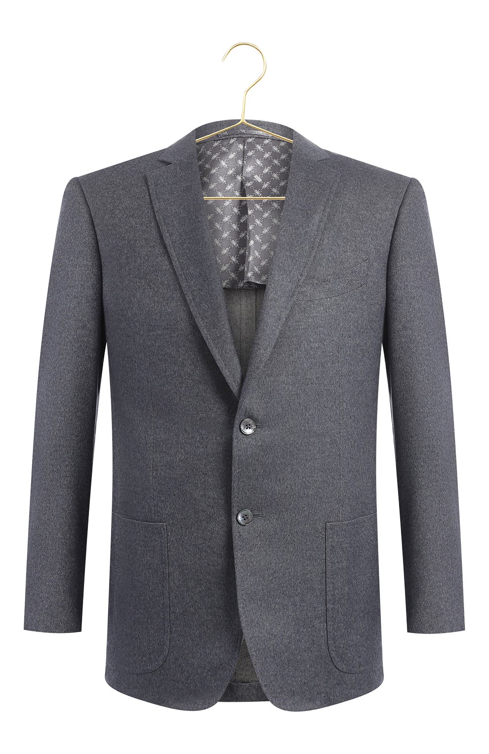 Пиджак из шелка и кашемира | Zilli | Серый - 1
