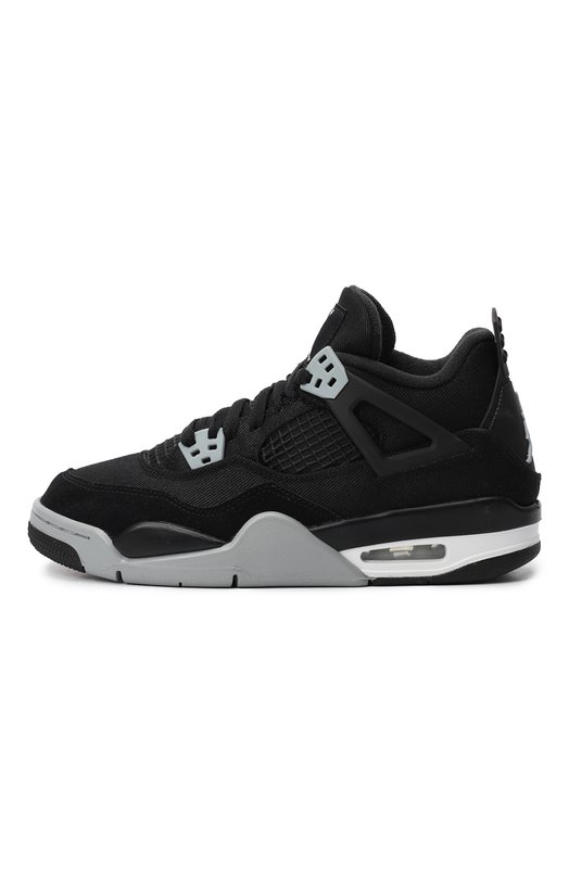 Кеды Jordan 4 Retro Black Canvas | Nike | Чёрный - 6