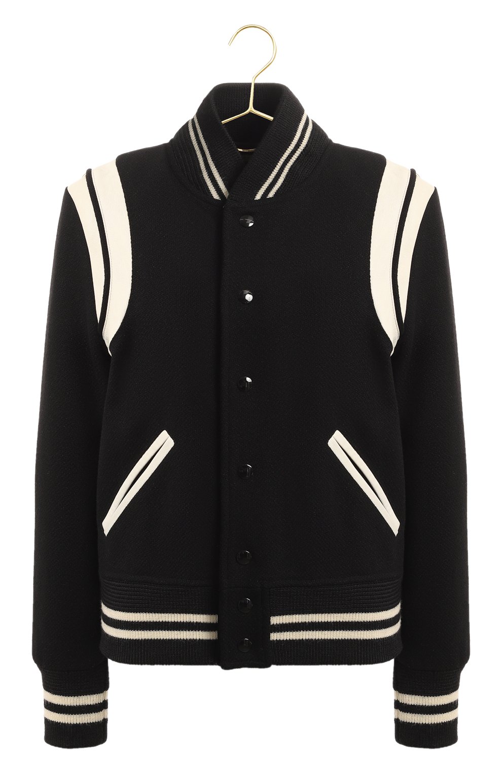 Шерстяной бомбер Saint Laurent, цвет Чёрный купить на ресейл-платформе ...