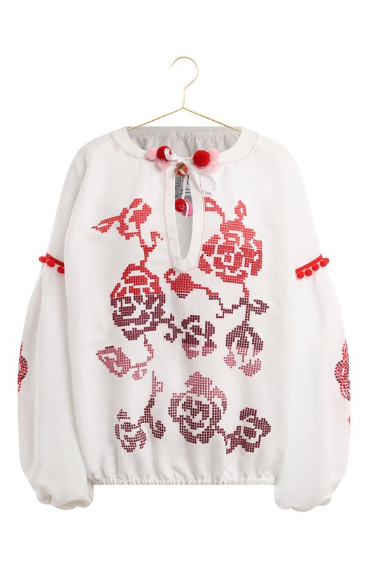 Блузка изо льна и вискозы | Forte Couture | Белый - 1