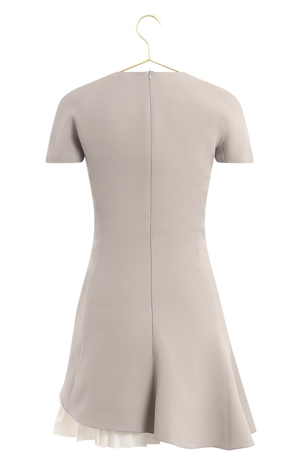 Платье из шелка и шерсти | Victoria Beckham | Серый - 2