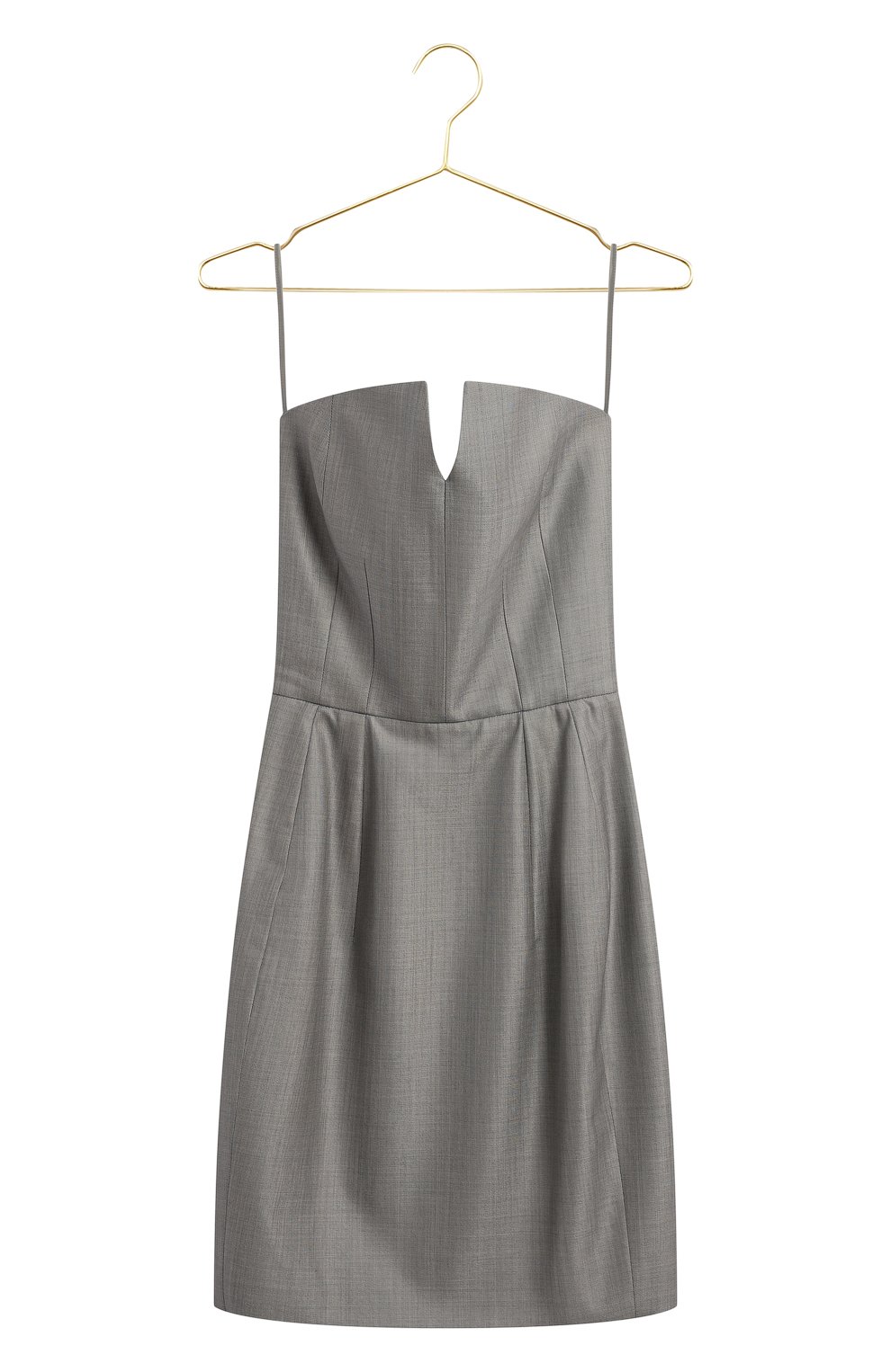Платье из шерсти и шелка | Saint Laurent | Серый - 1
