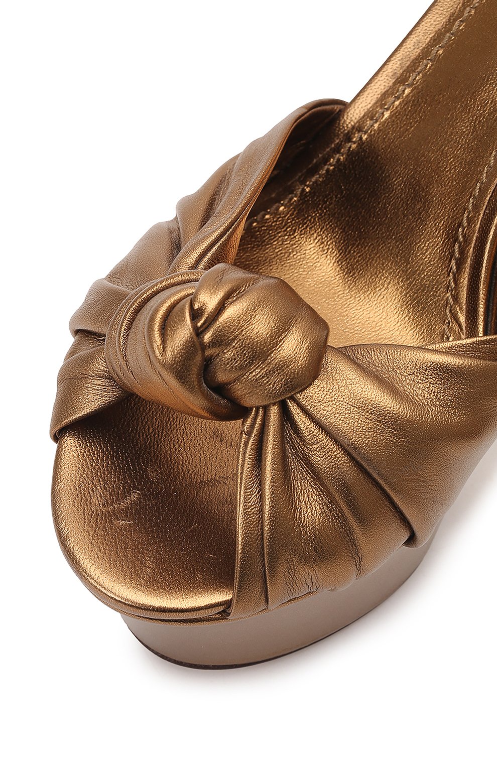 Кожаные босоножки Keira | Dolce & Gabbana | Золотой - 8