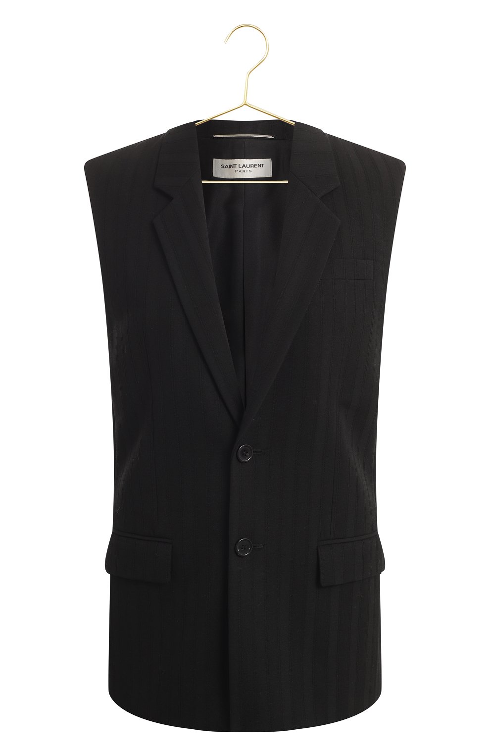 Шерстяной жилет Saint Laurent, цвет Чёрный купить на ресейл-платформе ...