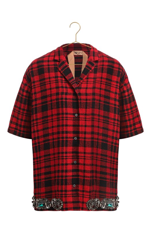 Рубашка из хлопка и льна | N21 | Красный - 1