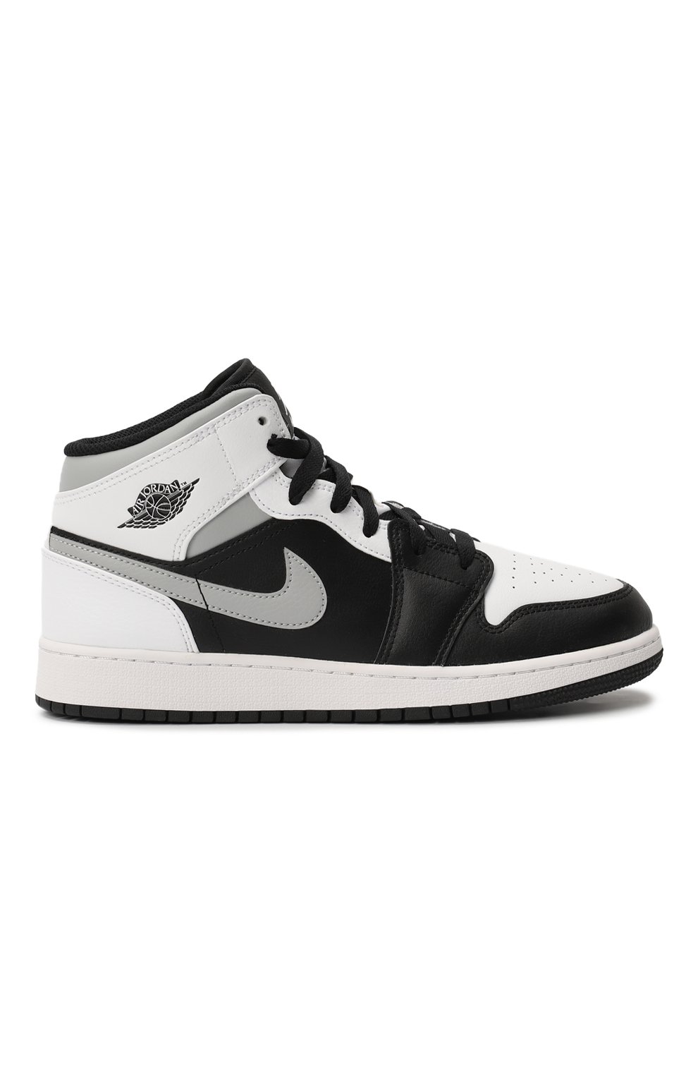 Кеды Air Jordan 1 Mid GS White Shadow | Nike | Чёрно-белый - 7