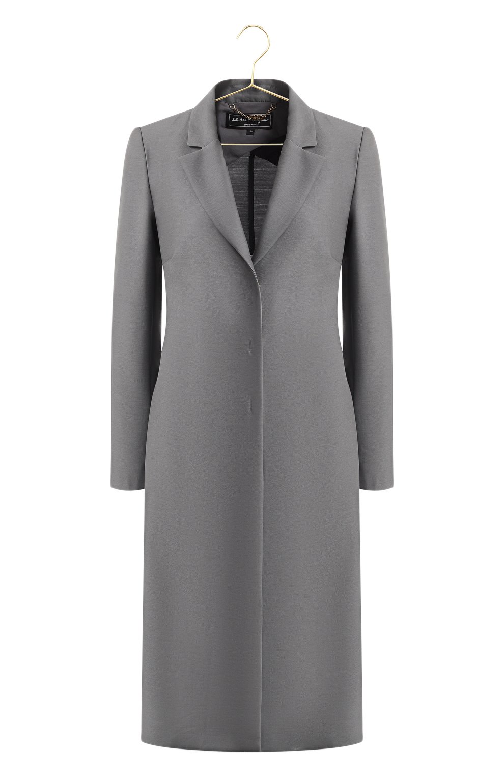 Пальто из шерсти и шелка | Salvatore Ferragamo | Серый - 1