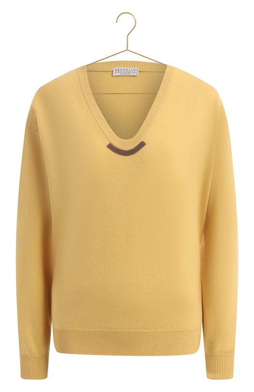Пуловер из шерсти кашемира | Brunello Cucinelli | Жёлтый - 1