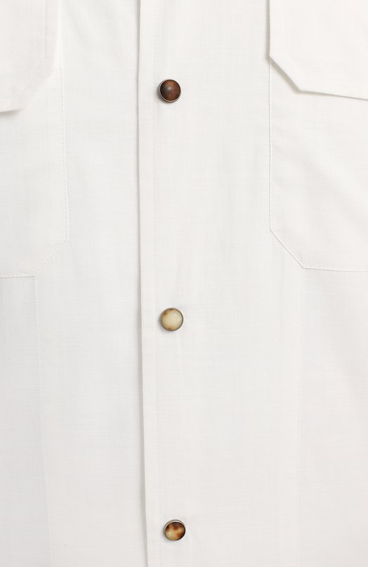 Хлопковая рубашка | Brunello Cucinelli | Белый - 3