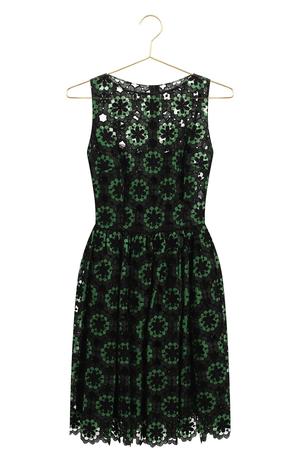 Платье из хлопка и шелка | Dolce & Gabbana | Зелёный - 1