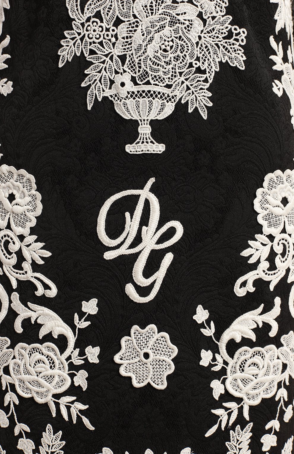 Жаккардовое платье | Dolce & Gabbana | Чёрно-белый - 3