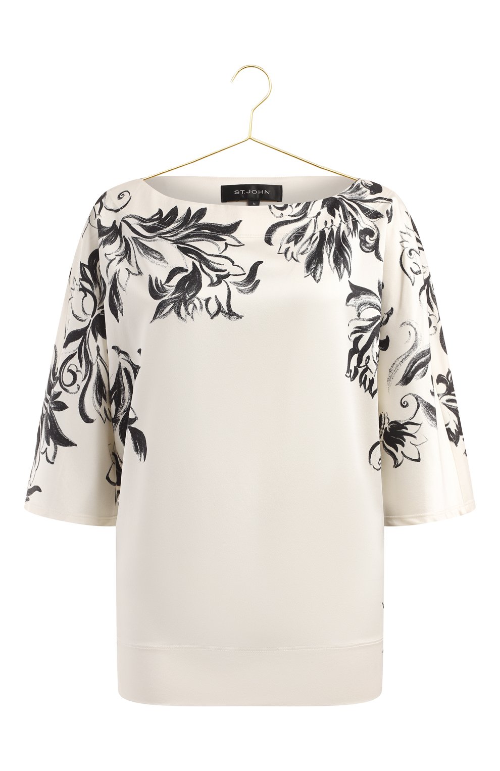 Шелковая блуза | St. John | Чёрно-белый - 1