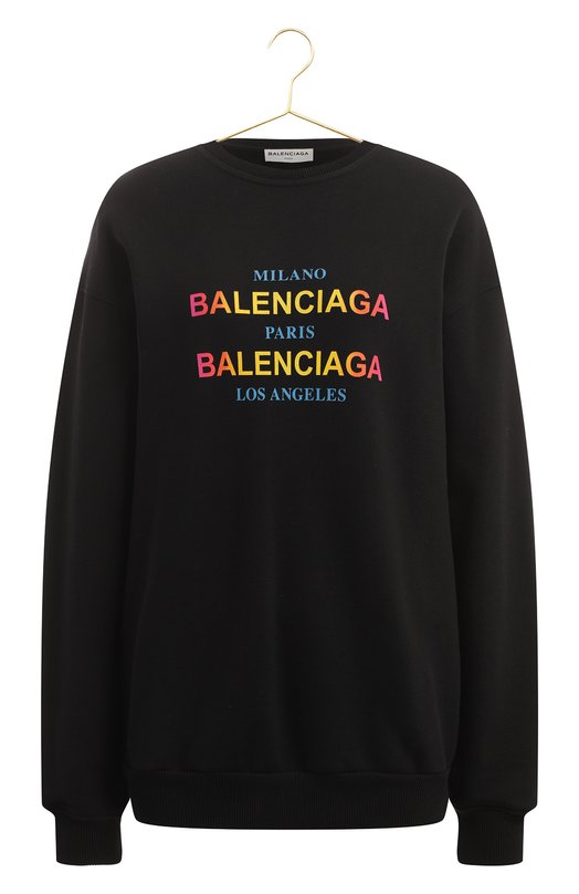 Хлопковый свитшот | Balenciaga | Чёрный - 1
