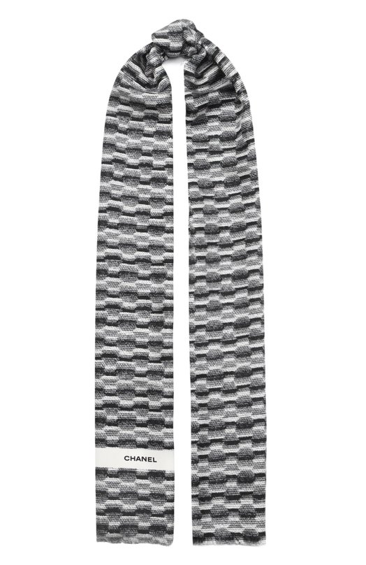 Шелковый шарф | Chanel | Серый - 1