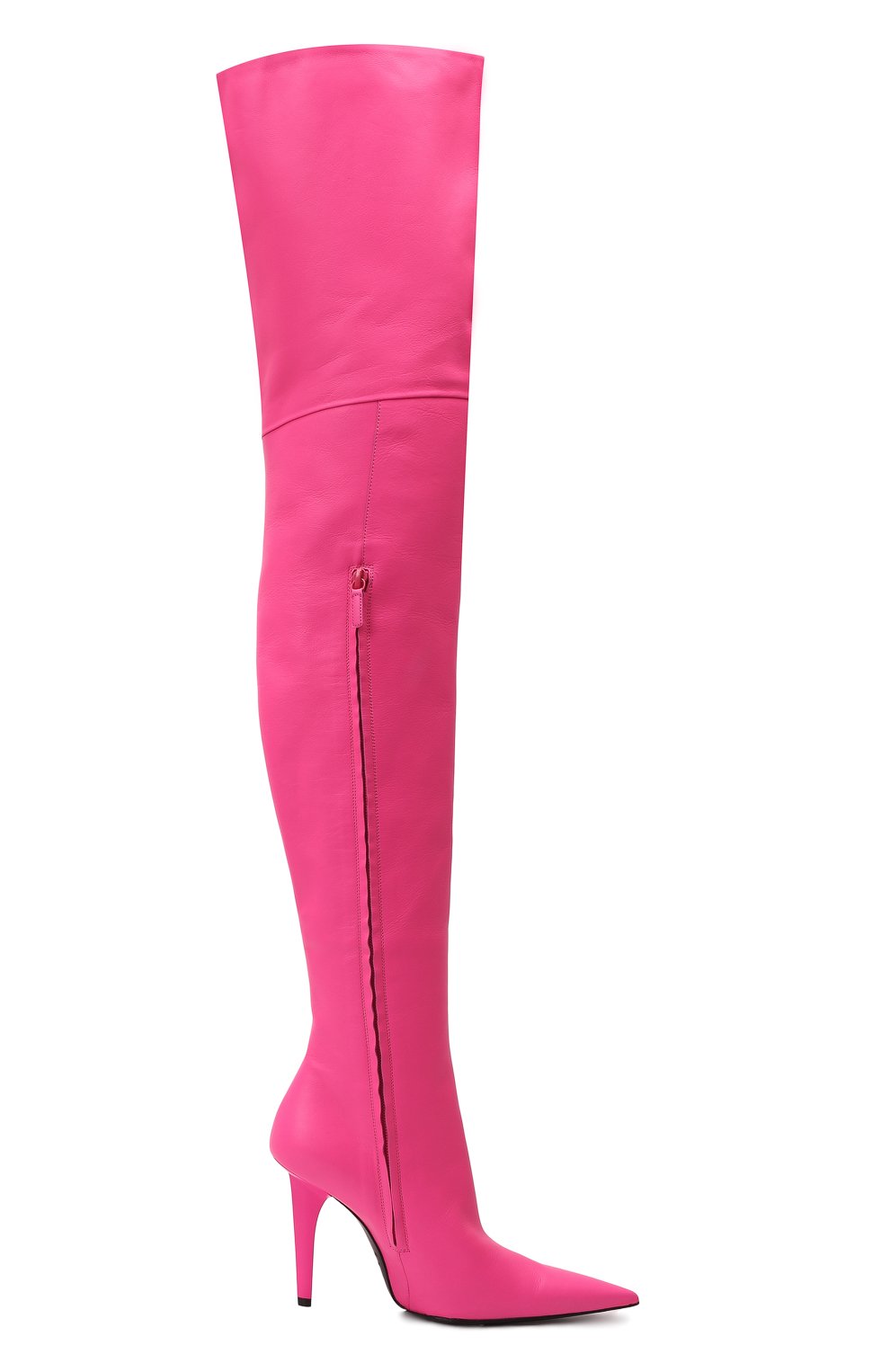 Кожаные ботфорты | Balenciaga | Розовый - 5