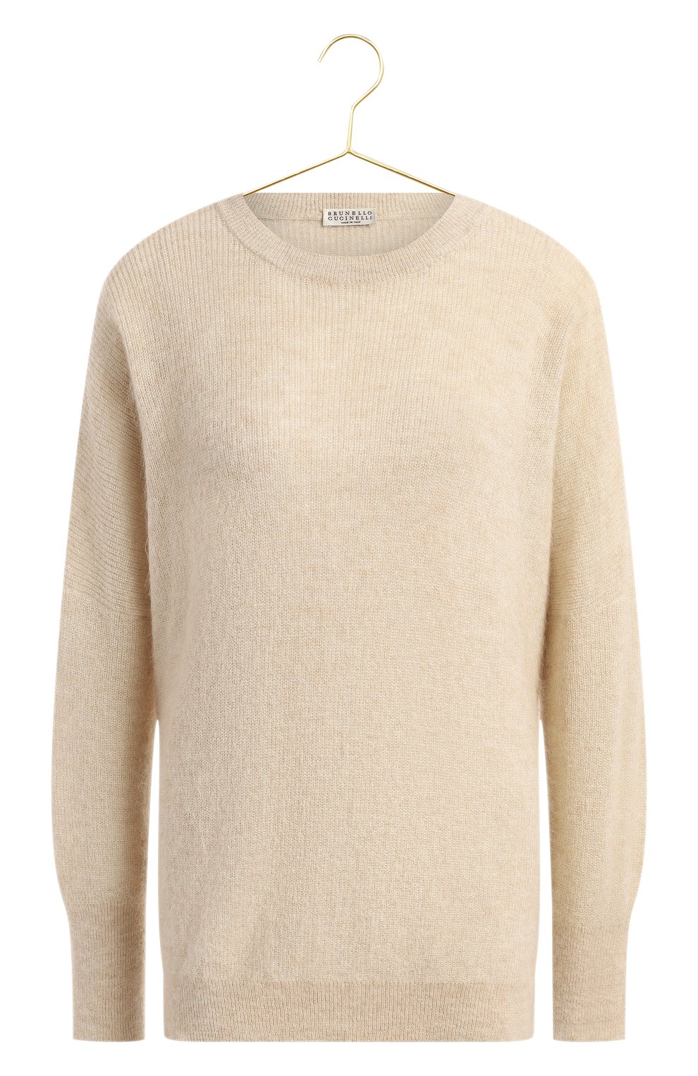 Пуловер из шерсти и вискозы | Brunello Cucinelli | Кремовый - 1